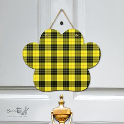 Scottish MacLeod of Lewis Modern Clan Tartan Door Sign - Classic Scottish Plaid Tartan Plaid