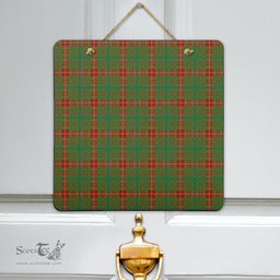 Scottish Fulton Clan Tartan Door Sign - Classic Scottish Plaid Tartan Plaid