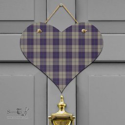 Scottish Cunningham Dress Blue Dancers Clan Tartan Door Sign - Classic Scottish Plaid Tartan Plaid