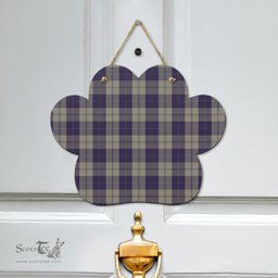 Scottish Cunningham Dress Blue Dancers Clan Tartan Door Sign - Classic Scottish Plaid Tartan Plaid