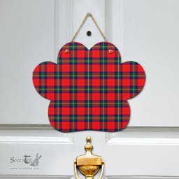 Scottish Ruthven Modern Clan Tartan Door Sign - Classic Scottish Plaid Tartan Plaid