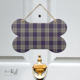 Scottish Cunningham Dress Blue Dancers Clan Tartan Door Sign - Classic Scottish Plaid Tartan Plaid