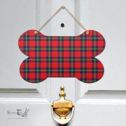 Scottish Ruthven Modern Clan Tartan Door Sign - Classic Scottish Plaid Tartan Plaid