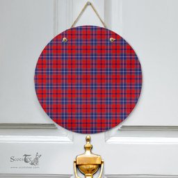Scottish Wishart Dress Clan Tartan Door Sign - Classic Scottish Plaid Tartan Plaid