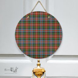 Scottish Caledonia Ancient Clan Tartan Door Sign - Classic Scottish Plaid Tartan Plaid