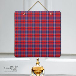 Scottish Wishart Dress Clan Tartan Door Sign - Classic Scottish Plaid Tartan Plaid