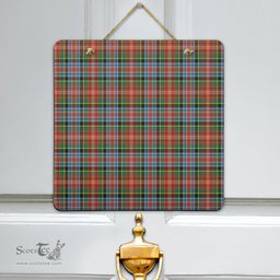 Scottish Caledonia Ancient Clan Tartan Door Sign - Classic Scottish Plaid Tartan Plaid