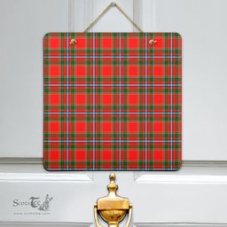 Scottish Drummond of Perth Clan Tartan Door Sign - Classic Scottish Plaid Tartan Plaid