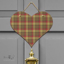 Scottish MacMillan Old Weathered Clan Tartan Door Sign - Classic Scottish Plaid Tartan Plaid