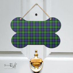 Scottish Gordon Modern Clan Tartan Door Sign - Classic Scottish Plaid Tartan Plaid