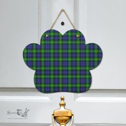 Scottish Gordon Modern Clan Tartan Door Sign - Classic Scottish Plaid Tartan Plaid