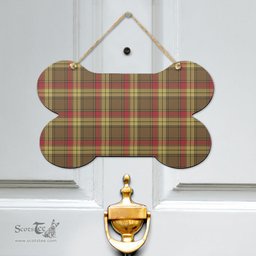 Scottish MacMillan Old Weathered Clan Tartan Door Sign - Classic Scottish Plaid Tartan Plaid