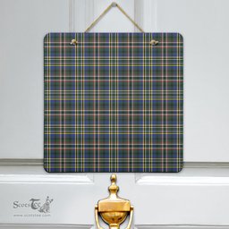 Scottish SCOTT GREEN MODERN Clan Tartan Door Sign - Classic Scottish Plaid Tartan Plaid