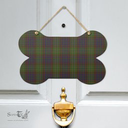 Scottish Cunningham Hunting Modern Clan Tartan Door Sign - Classic Scottish Plaid Tartan Plaid