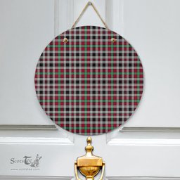 Scottish Borthwick Ancient Clan Tartan Door Sign - Classic Scottish Plaid Tartan Plaid