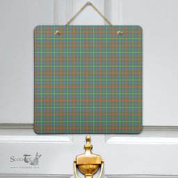 Scottish MacKintosh Hunting Ancient Clan Tartan Door Sign - Classic Scottish Plaid Tartan Plaid