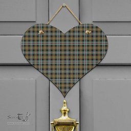Scottish Farquharson Weathered Clan Tartan Door Sign - Classic Scottish Plaid Tartan Plaid