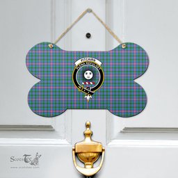 Scottish Pitcairn Hunting Clan Tartan Door Sign - Crest Classic Scottish Plaid Tartan Plaid