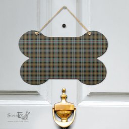 Scottish Farquharson Weathered Clan Tartan Door Sign - Classic Scottish Plaid Tartan Plaid