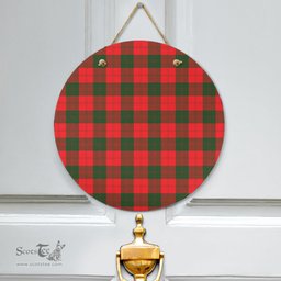 Scottish Erskine Modern Clan Tartan Door Sign - Classic Scottish Plaid Tartan Plaid