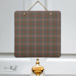 Scottish Kennedy Weathered Clan Tartan Door Sign - Classic Scottish Plaid Tartan Plaid