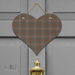 Scottish Kennedy Weathered Clan Tartan Door Sign - Classic Scottish Plaid Tartan Plaid