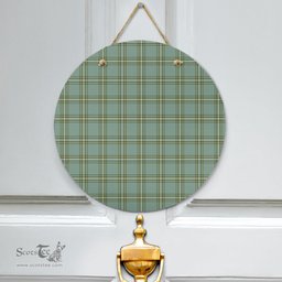 Scottish Kelly Dress Clan Tartan Door Sign - Classic Scottish Plaid Tartan Plaid
