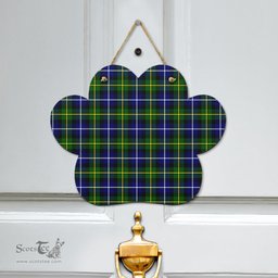 Scottish MacNeill of Barra Modern Clan Tartan Door Sign - Classic Scottish Plaid Tartan Plaid