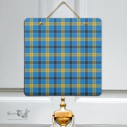 Scottish Laing Clan Tartan Door Sign - Classic Scottish Plaid Tartan Plaid