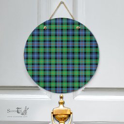 Scottish Murray of Atholl Ancient Clan Tartan Door Sign - Classic Scottish Plaid Tartan Plaid
