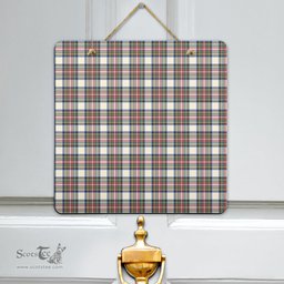 Scottish Stewart Dress Ancient Clan Tartan Door Sign - Classic Scottish Plaid Tartan Plaid