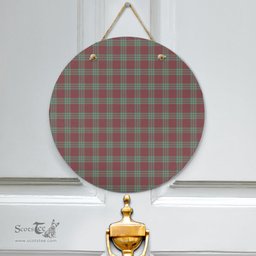 Scottish MacGregor Hunting Ancient Clan Tartan Door Sign - Classic Scottish Plaid Tartan Plaid