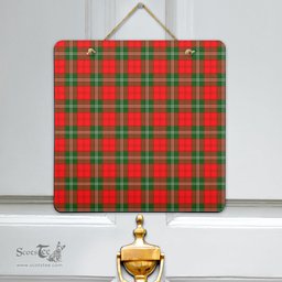 Scottish Lennox Modern Clan Tartan Door Sign - Classic Scottish Plaid Tartan Plaid