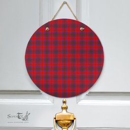 Scottish Leslie Modern Clan Tartan Door Sign - Classic Scottish Plaid Tartan Plaid