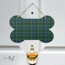 Scottish Stewart Hunting Modern Clan Tartan Door Sign - Classic Scottish Plaid Tartan Plaid