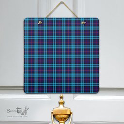 Scottish McCorquodale Clan Tartan Door Sign - Classic Scottish Plaid Tartan Plaid