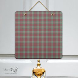Scottish MacGregor Hunting Ancient Clan Tartan Door Sign - Classic Scottish Plaid Tartan Plaid
