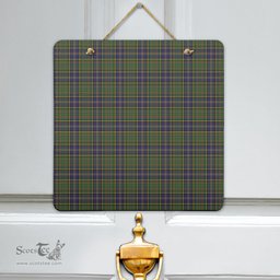 Scottish MacMillan Hunting Modern Clan Tartan Door Sign - Classic Scottish Plaid Tartan Plaid