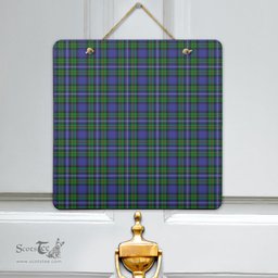 Scottish Robertson Hunting Modern Clan Tartan Door Sign - Classic Scottish Plaid Tartan Plaid