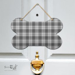 Scottish Douglas Grey Modern Clan Tartan Door Sign - Classic Scottish Plaid Tartan Plaid