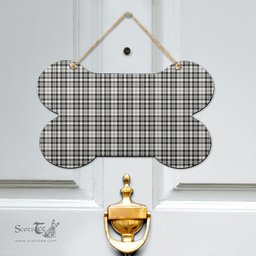 Scottish Scott Black White Ancient Clan Tartan Door Sign - Classic Scottish Plaid Tartan Plaid