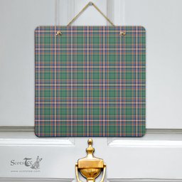 Scottish MacFarlane Hunting Ancient Clan Tartan Door Sign - Classic Scottish Plaid Tartan Plaid