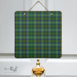 Scottish Cranstoun Clan Tartan Door Sign - Classic Scottish Plaid Tartan Plaid