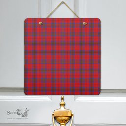 Scottish Leslie Modern Clan Tartan Door Sign - Classic Scottish Plaid Tartan Plaid