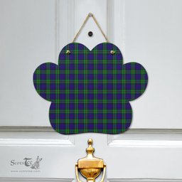 Scottish MacKinlay Modern Clan Tartan Door Sign - Classic Scottish Plaid Tartan Plaid