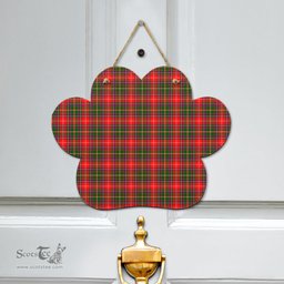 Scottish Somerville Modern Clan Tartan Door Sign - Classic Scottish Plaid Tartan Plaid