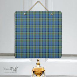 Scottish MacLeod of Harris Ancient Clan Tartan Door Sign - Classic Scottish Plaid Tartan Plaid