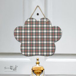 Scottish Stewart Dress Ancient Clan Tartan Door Sign - Classic Scottish Plaid Tartan Plaid