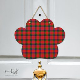 Scottish Nicolson Modern Clan Tartan Door Sign - Classic Scottish Plaid Tartan Plaid