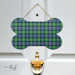 Scottish Murray of Atholl Ancient Clan Tartan Door Sign - Classic Scottish Plaid Tartan Plaid